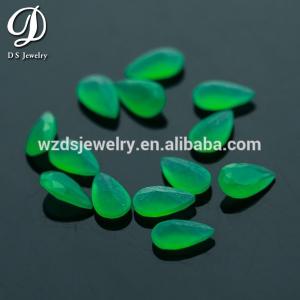 China hot sale Green color machine cut crystal glass stones on sale on sale