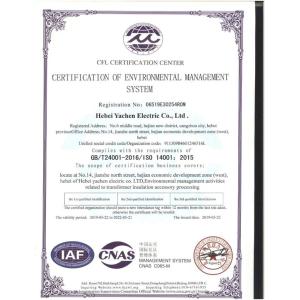 Hebei Yachen Electric Co., Ltd Certifications