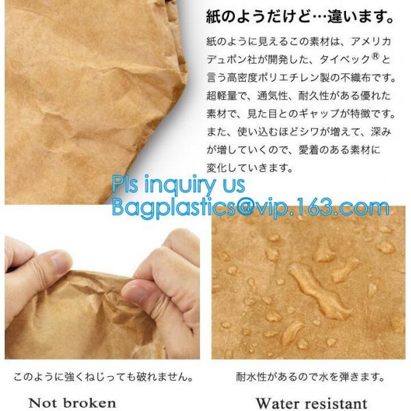 Eco-friendly Waterproof Tear Resistant Recyclable Dupont Tyvek Kraft Paper Storage Fabric Material for Laundry Bag