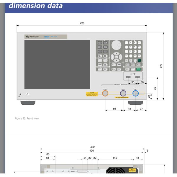 KEYSIGHT Agilent E4982A LCR Meter with 20 Hz to 2 MHz Frequency Range 0.05% Accuracy and 510 MHz Analyze Bandwidth