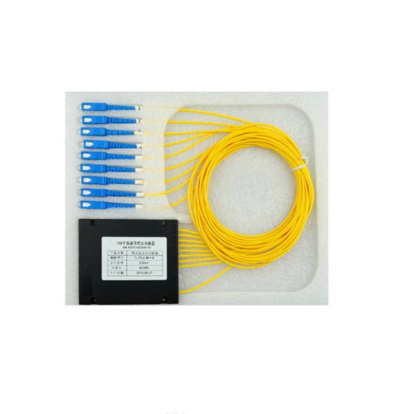 1x8 Port Configuration Fiber Optic Splitter with 1260-1650nm Operating Wavelength and Steel Tube Type for FTTH / CATV