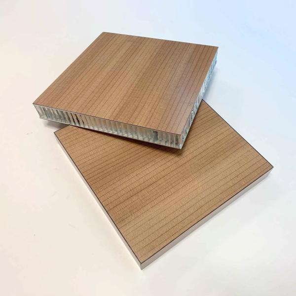 High Strength Aluminium Honeycomb Composite Panel Customizable PVDF Coating Wood Colors