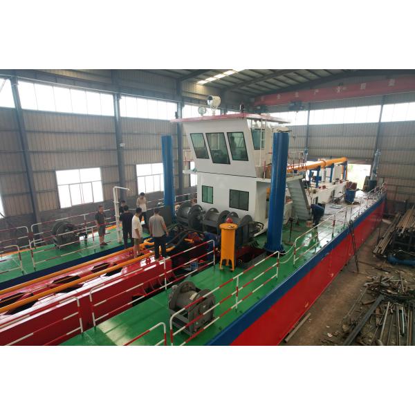 Cutter Suction Dredge Mining Spud Length Of 14.5m And 201 Kw Auxiliary Engine