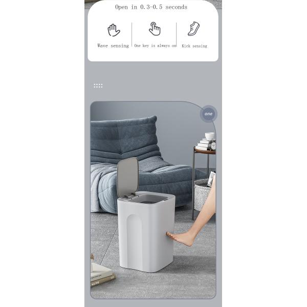 Household Bedroom Bathroom Kitchen Closed Bit Electronic Motion Sensing Intelligent Garbage Can