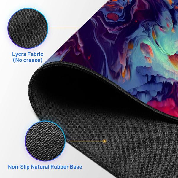 Materail Natural Rubber fabric Gaming 400x900 Desk Mats for Game Players