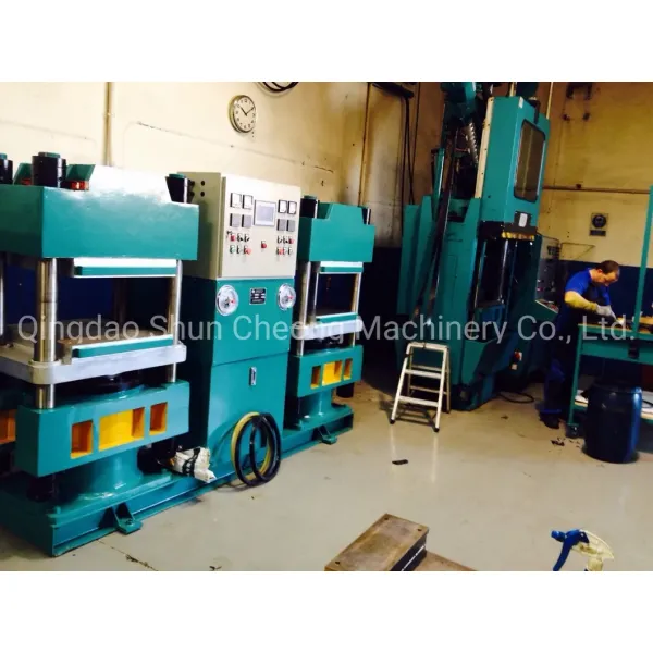 Automatic Grade Vertical Structure Heating Press Duplex Curing Machine for Car Foot Mat Making