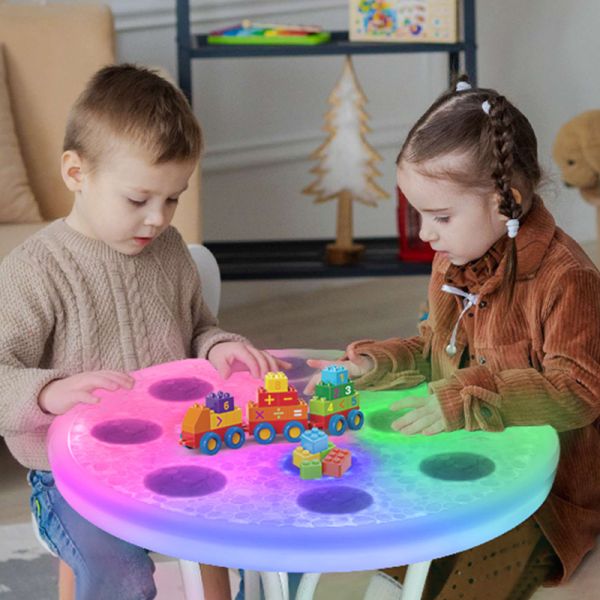 Musical Whack-a-Mole Game Table LED Interactive Touch Control Kids Activity Table Touch Color Change Waterproof
