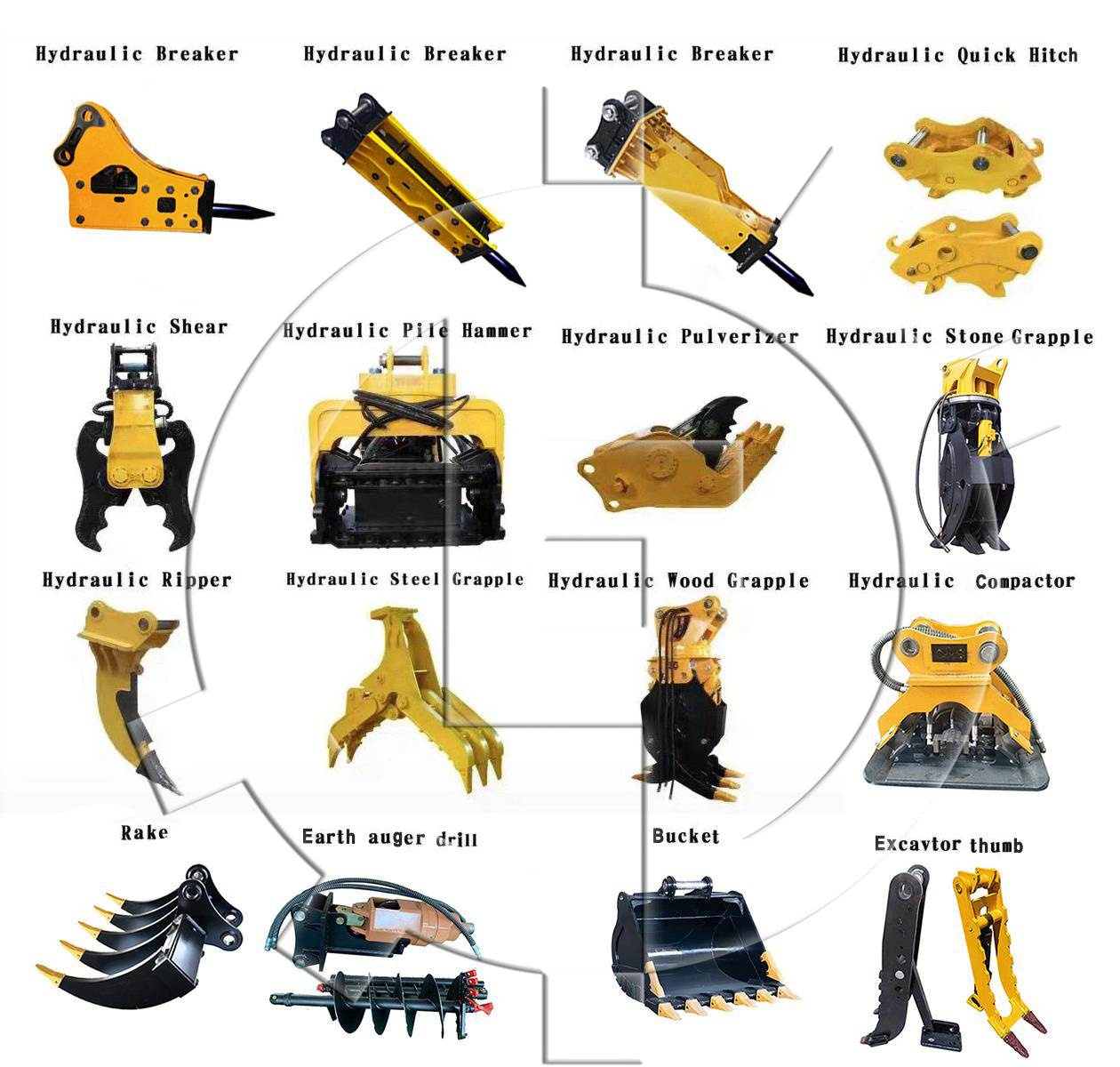 4 Tons 6 Tons Excavator Attachments Thumb Screw