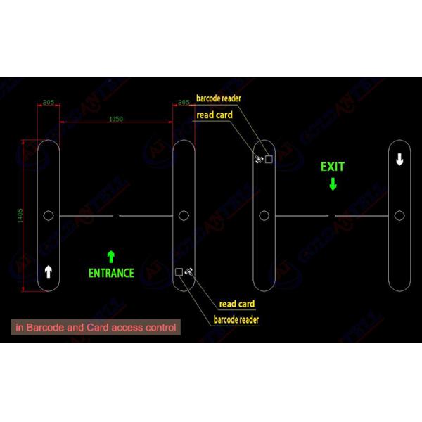 CE Approved Fast Swing Barrier Gate with RFID QR Code Reader