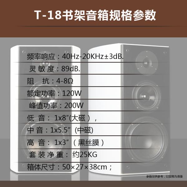 120W HIFI Bluetooth Bookshelf Speakers With Subwoofer Wireless