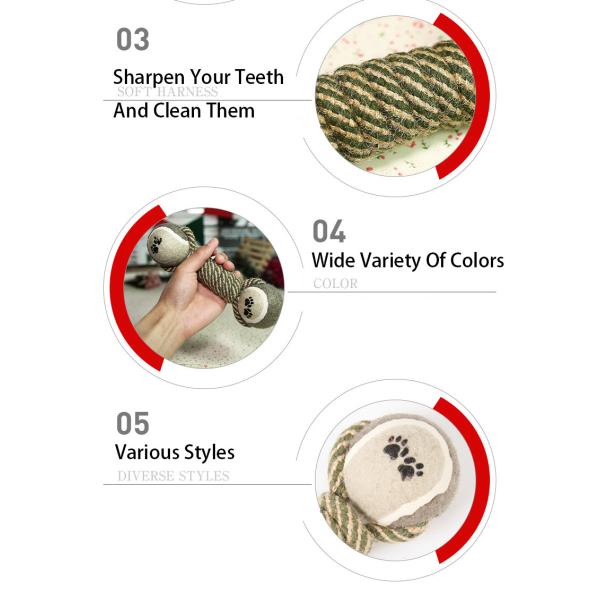 Pet Dog Teething Chew Toy Cotton Rope To Relieve Boredom Gnawing Interactive Dog Toy