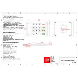 BEST PRICE Stainless steel Keypad Sealed Grade IP65 USB / RS232 / SCANLINE