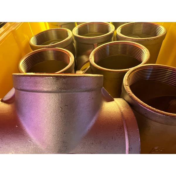 304 316 Stainless Steel Female Thread Tee Fitting BSPT NPT DIN