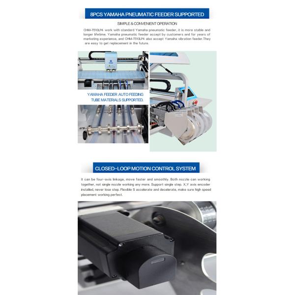 Charmhigh Precision Mounter CHM-T510LP4 LED Pick And Place Machine For 1.2M PCB