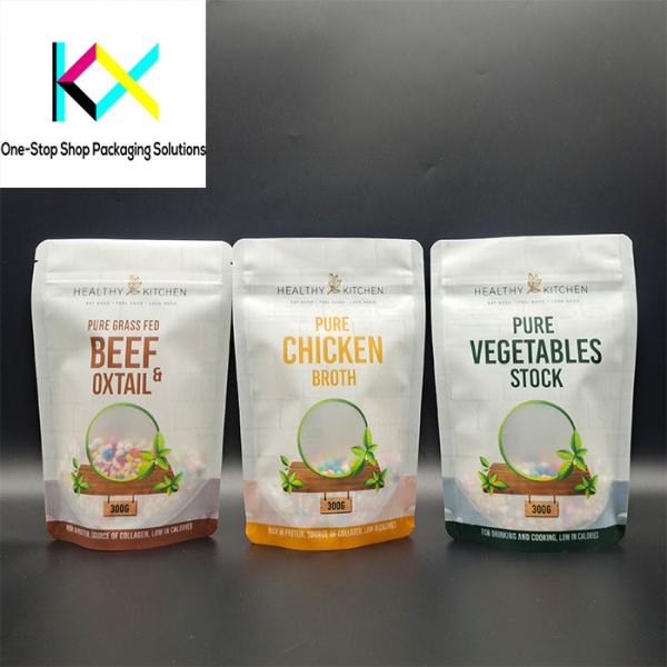 Aluminized Foil Snack Packaging Bags Soft Touch Custom Printed Food Pouches With Clear Window