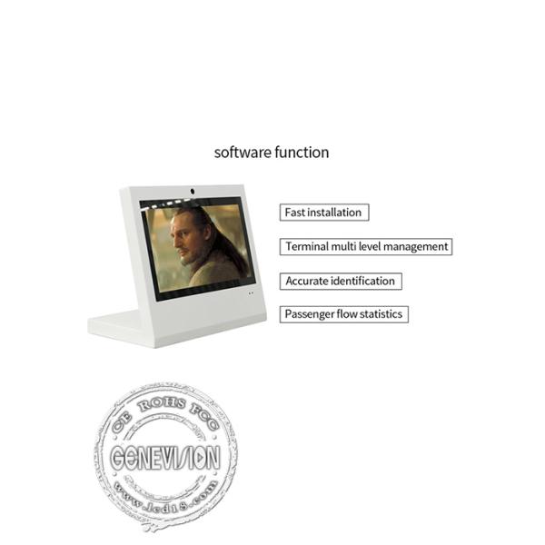 Desktop 13.3 Inch Android 8.1 LCD Digital Signage With Visitor Flow Statistic