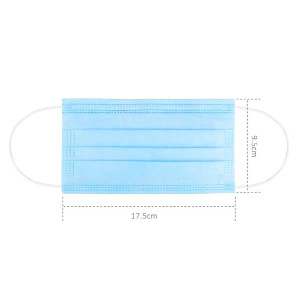 CE FDA Certificated 3ply Non Woven Disposable Protective Face Mask With Filter
