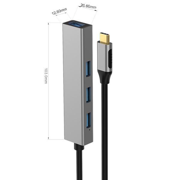 4in1 USB 3.0 Multiport Type C Expansion Hub 5Gbps USB 3.2 Gen1