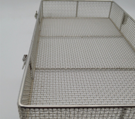 310S Stainless Steel Wire Mesh Medical Disinfect Basket Round / Square Shape