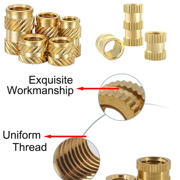 Rapid Prototype CNC Metal Parts Machining Copper Nuts M1 M2 Customized