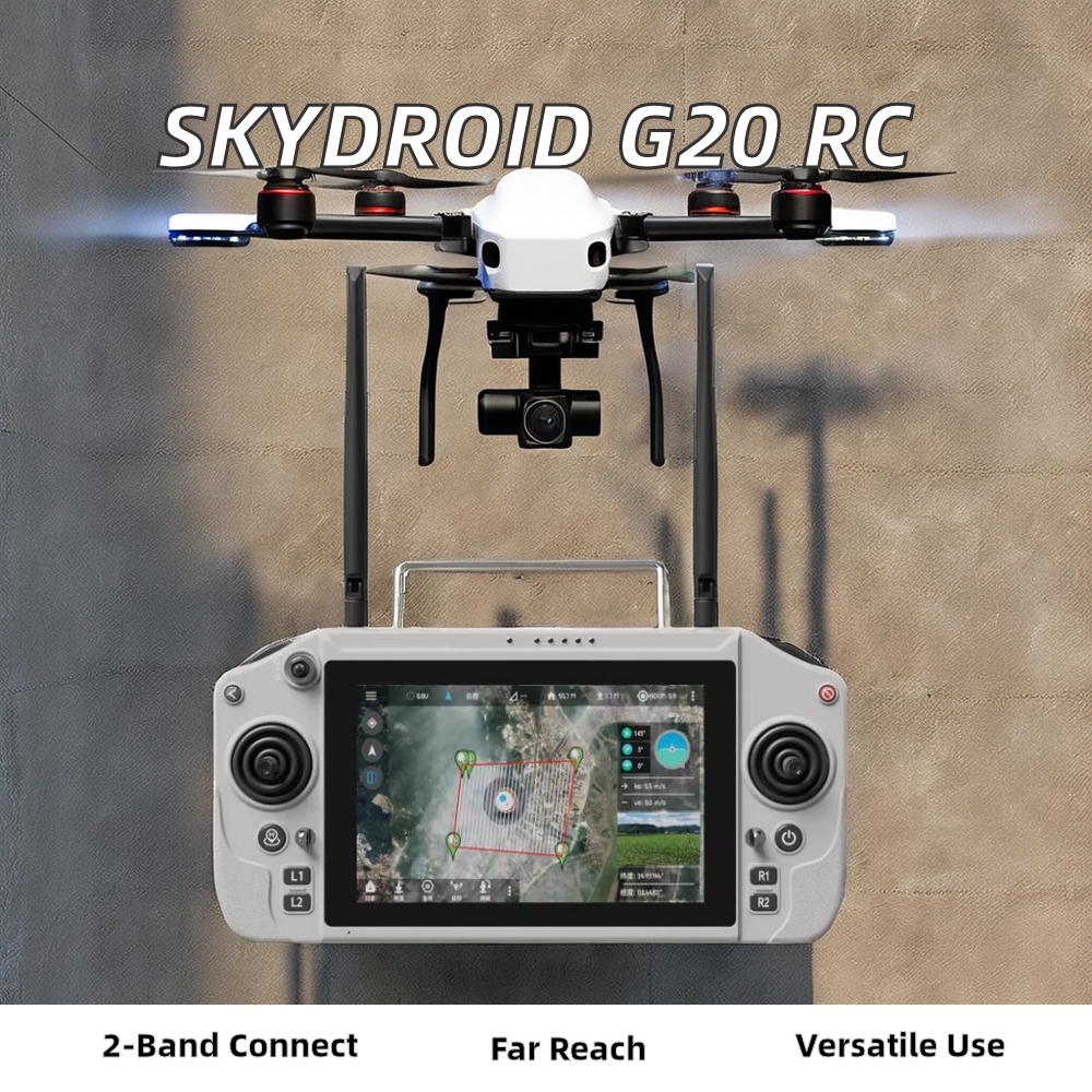 SKYDROID G20 High-Definition Display Screen Remote Control Model Aircraft Dual Frequency Image Transmission Long Distance Metal