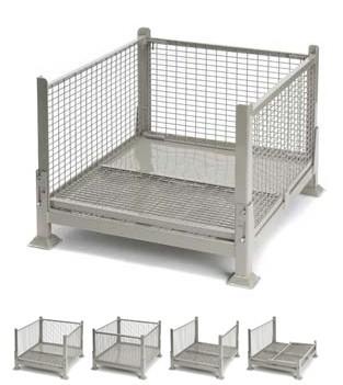 Quality Heavy Duty Collapsible Stackable Steel Mesh Pallet Box for Sale for sale