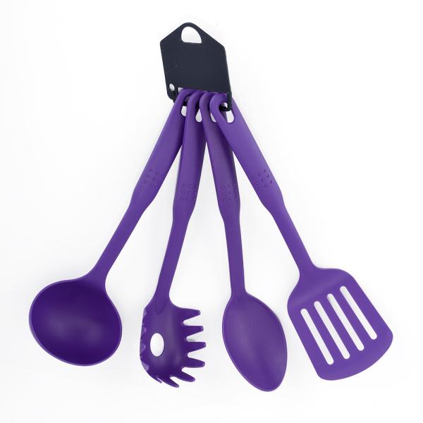 Sustainable Cooking Utensils Set 7 Pieces Nylon Tools for Nonstick Cookware Blue