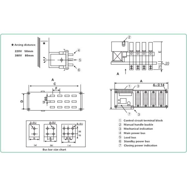 Hot Sale ATSQ1-M series 3P/4P AC400V Dual Automatic Transfer Switch 630A-2000A
