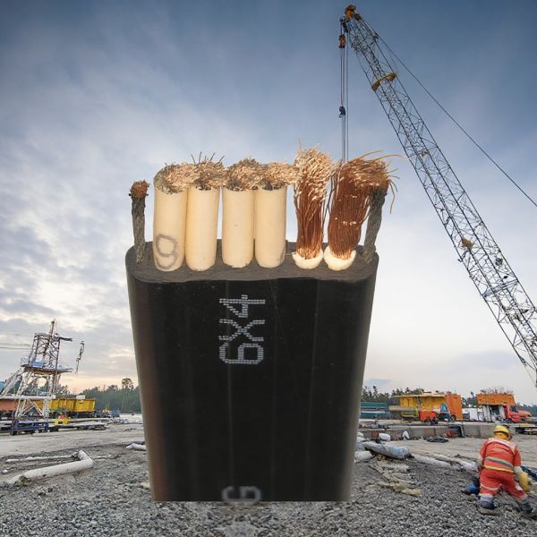 Low Voltage Extra Soft Flat Rubber Cable Stranded Copper Elevator Power Cable