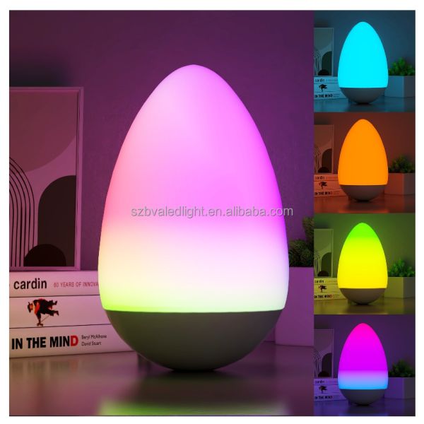 Wobbler Egg Mood Lamp with 34 Lighting Modes Cordless Rechargeable 2700K Warm White Decorative LED Lamp