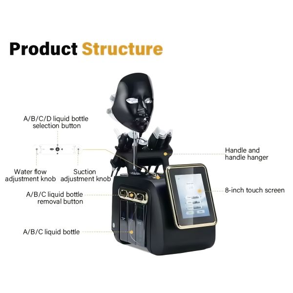 Deep Cleaning Hydrafacial Machine Multifunction 8 In 1 Hydra Facial System