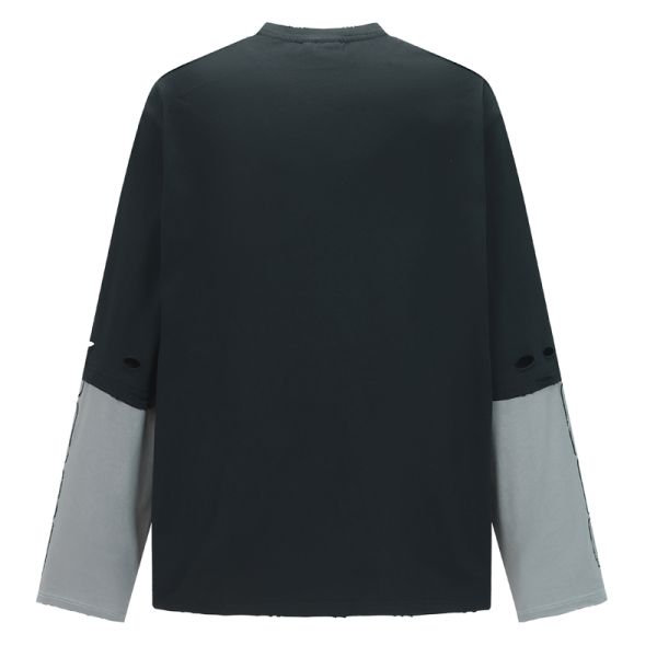 Custom Men's Vintage Printed Knitted Pattern Long Raglan Sleeve Hoodie 100% Cotton 300g Breathable Oversized Fit Retro Washed