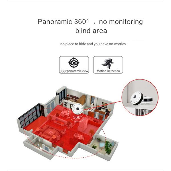 1.3 Mega Pixels 360 Degree Panoramic IP Camera WIFI For Housing