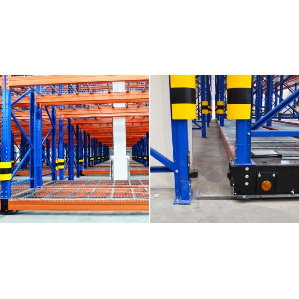 Electric Mobile Pallet Racking Rail-Guided Ground Track Guidance Open Type Electric Mobile Rack Warehouse Storage Rack