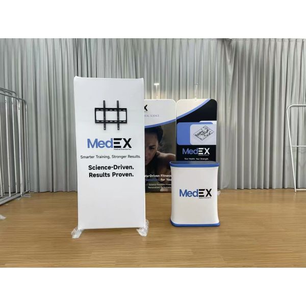 Custom Modular Trade Show Booth With Fabric Walls And Aluminum Frame