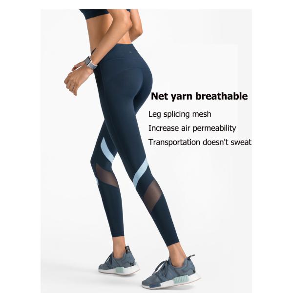 Fashion Mesh Splicing Collision Color Tight Fit Leggings