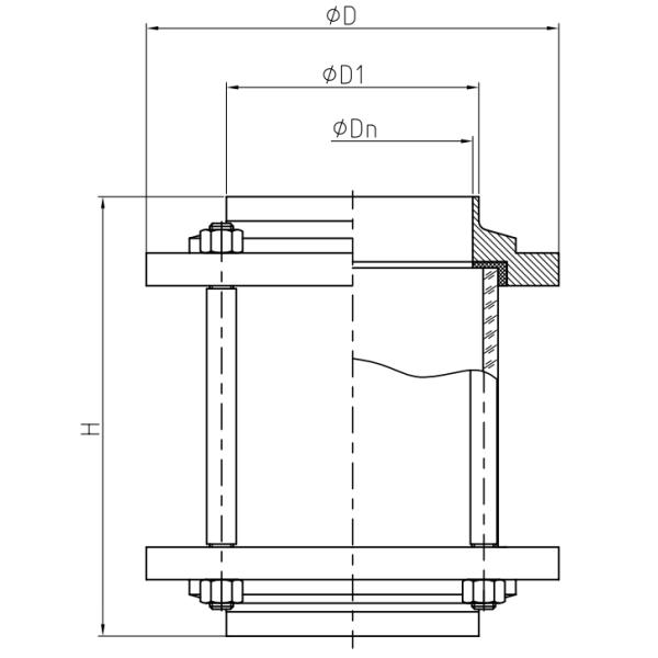 1.4301 Borosilicate Tempered Tubular Sight Glass For Food Process