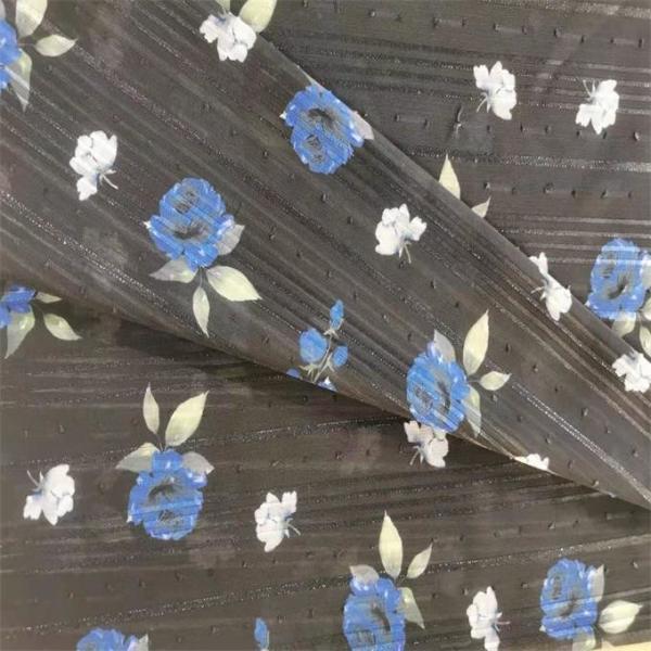 Silver Yarn Sublimation Printed Fabric 75dx75d Digital Printed 120gsm Polyester Fabric