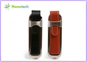 China Personalized Leather USB Flash Drive with Customized Silk-screen Logo on sale