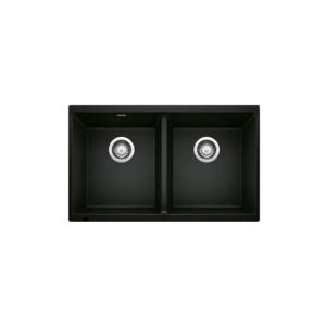Wholesale Black Quartz  Double Bowl Composite Kitchen Sink  1CM Thickness Undermount from china suppliers