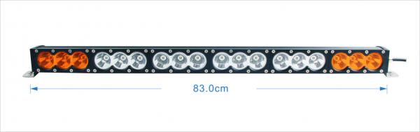 Quality 180W single row LED Car Light Bar Waterproof  with Amber / White Color for Off road vehicle for sale
