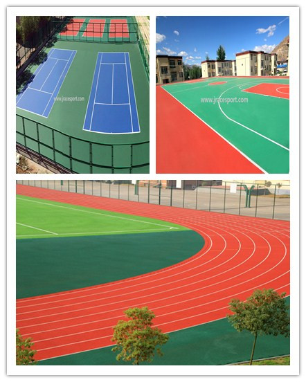 Wear Resistant Running Track Flooring Permeable For Outdoor Stadium