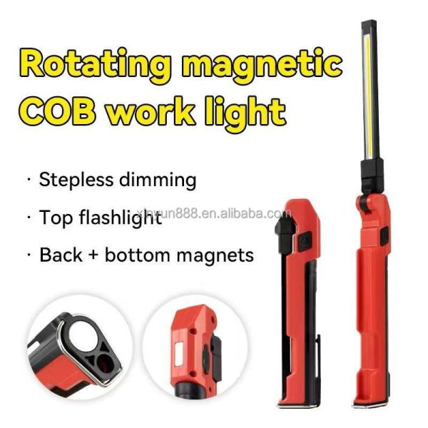 Strong Light COB Charging Work Lamp Foldable Multi-function Portable Emergency Car Repair Work Inspection Lamp