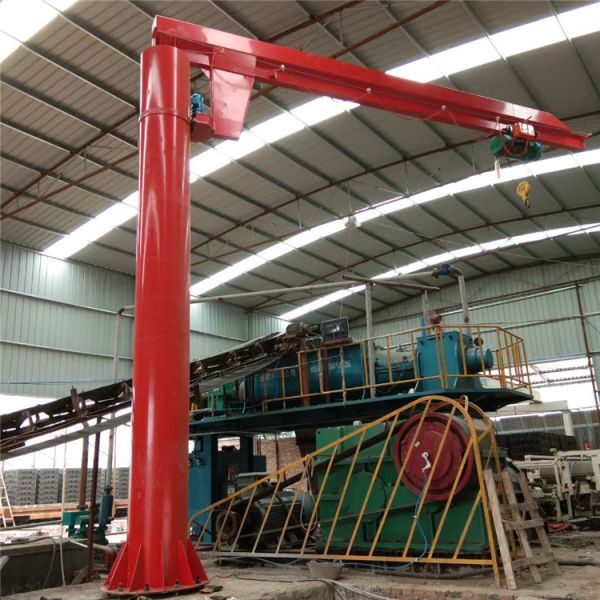 Custom Movable Mini Electric Swinging Arms Floor Mounted Jib Crane with 360° Rotation and Rated Lifting Moment 10-2000KN