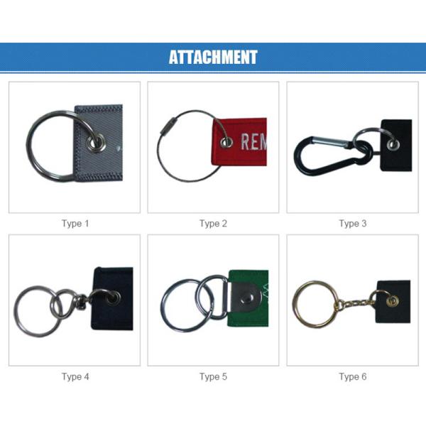 Merrowed Border Twill Woven 100% Embroidery Flight Keychain