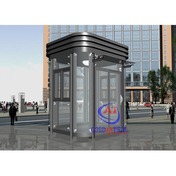 Enviroment Friendly Garden Tempered Glass Prefabricated Guard Booths Beautiful