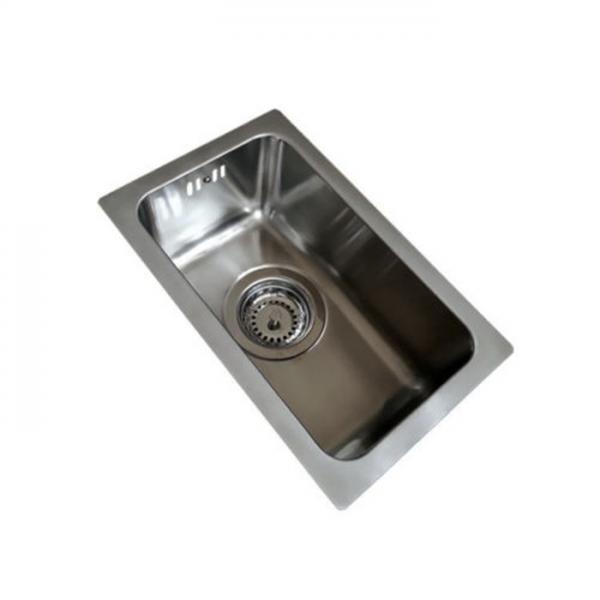 Quality Single Basin Corner Kitchen Bathroom Sinks Stainless Steel With Drainer Water Tube for sale