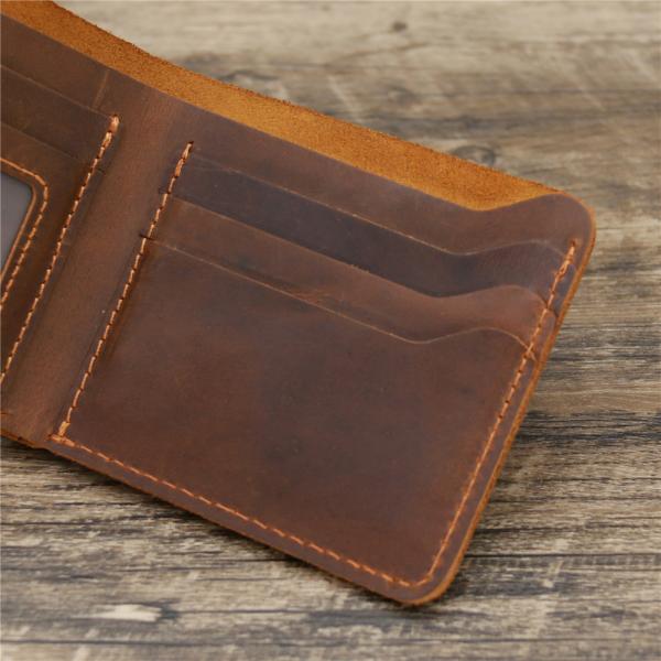 Creative Design Men's Genuine Leather Wallet with Multiple Card Slots and RFID Blocking