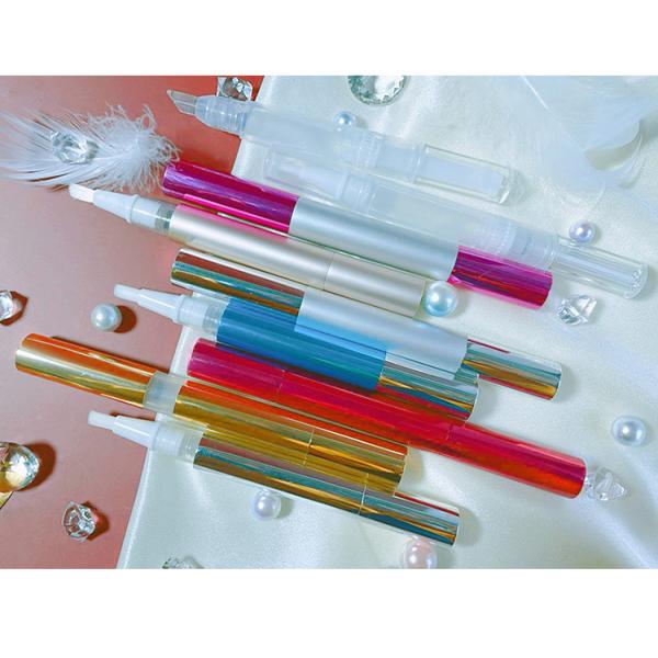 2ml 2.5ml 4ml 6ml Plastic Empty Custom Logo Nail Cuticle Oil Packaging Twist Pen With Brush Applicator