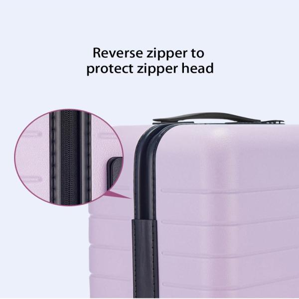 Large-Capacity PC Hardshell Suitcase with Reverse Zipper